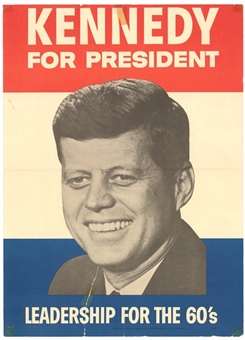 1960 John F. Kennedy Original Presidential Campaign Poster